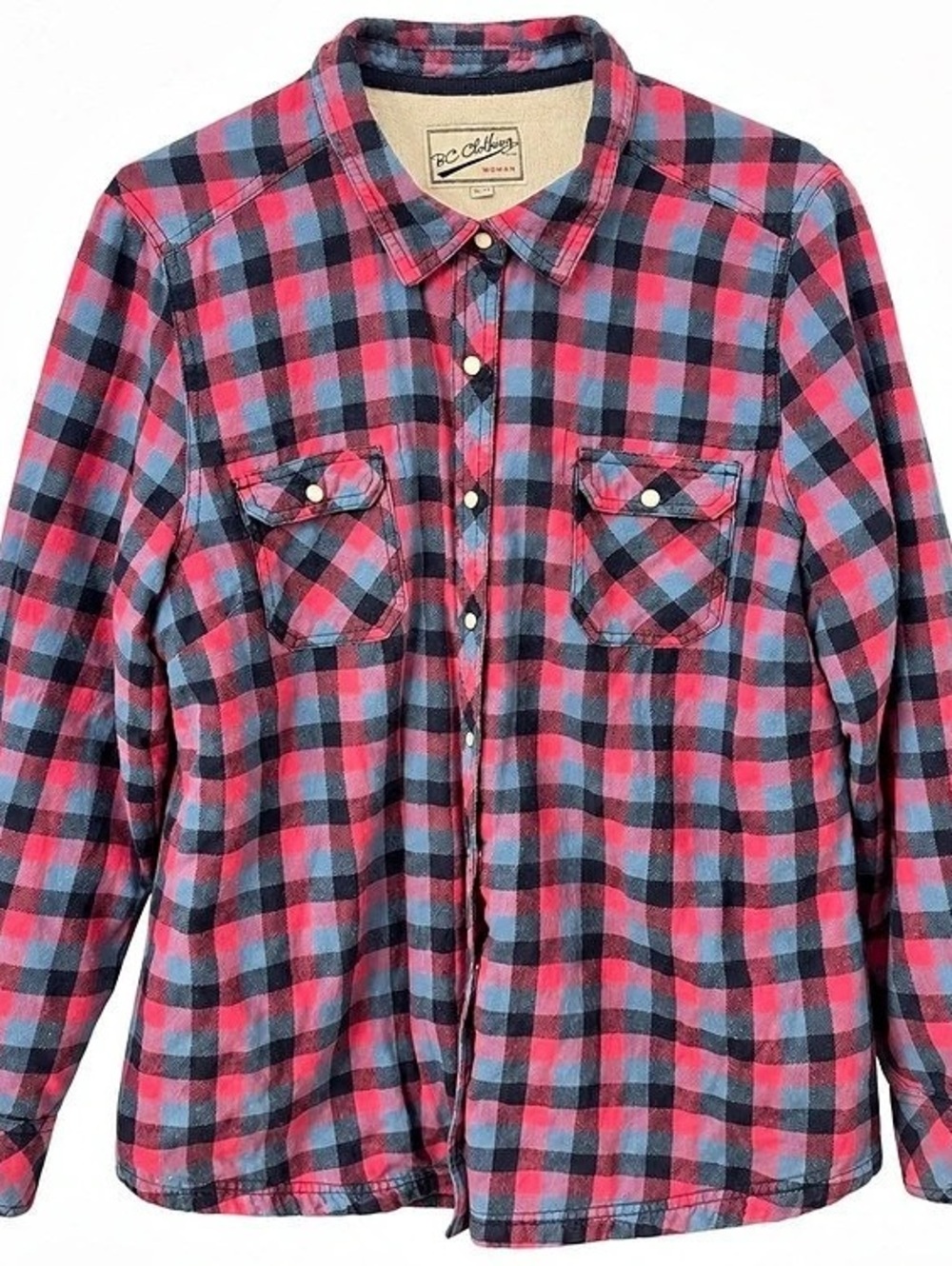 Rock Revival Women's Plaid Snap-Front Shirt in Red & Blue